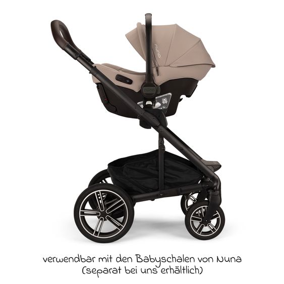 Nuna 2in1 Kombi-Kinderwagen-Set MIXX next bis 22 kg mit Babywanne, Adapter, Kniedecke, Regenschutz & Spieltier - Cedar