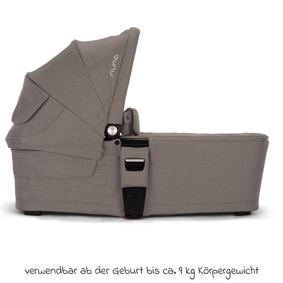 Nuna 2in1 Kombi-Kinderwagen-Set MIXX next bis 22 kg mit Babywanne, Adapter, Kniedecke, Regenschutz & Spieltier - Granite