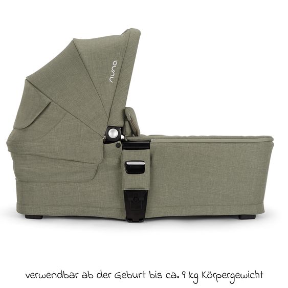 Nuna 2in1 Kombi-Kinderwagen-Set MIXX next bis 22 kg mit Babywanne, Adapter, Kniedecke, Regenschutz & Spieltier - Pine