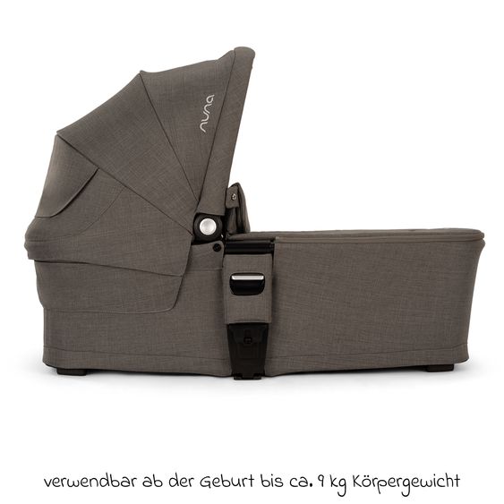 Nuna 2in1 Kombi-Kinderwagen-Set MIXX next bis 22 kg mit Babywanne, Adapter, Kniedecke, Regenschutz & Spieltier - Thunder