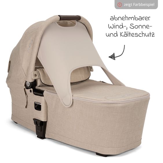 Nuna 2in1 Kombi-Kinderwagen-Set MIXX next bis 22 kg mit Babywanne, Adapter, Kniedecke, Regenschutz & Spieltier - Thunder