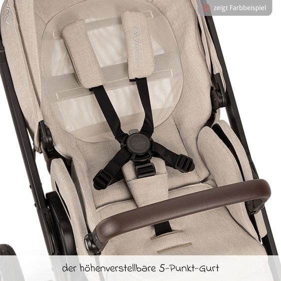 Nuna 2in1 Kombi-Kinderwagen-Set MIXX next bis 22 kg mit Babywanne, Adapter, Kniedecke, Regenschutz & Spieltier - Thunder