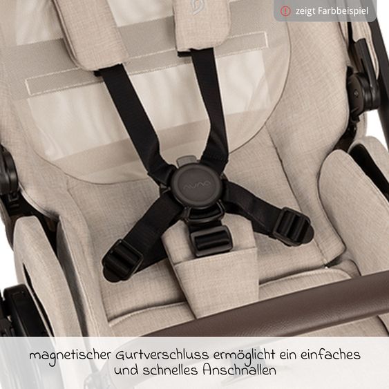 Nuna 2in1 Kombi-Kinderwagen-Set MIXX next bis 22 kg mit Babywanne, Adapter, Kniedecke, Regenschutz & Spieltier - Thunder
