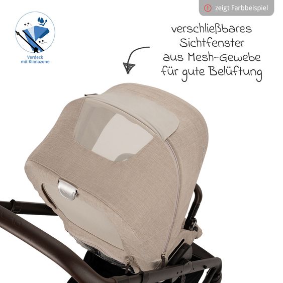 Nuna 2in1 Kombi-Kinderwagen-Set MIXX next bis 22 kg mit Babywanne, Adapter, Kniedecke, Regenschutz & Spieltier - Thunder