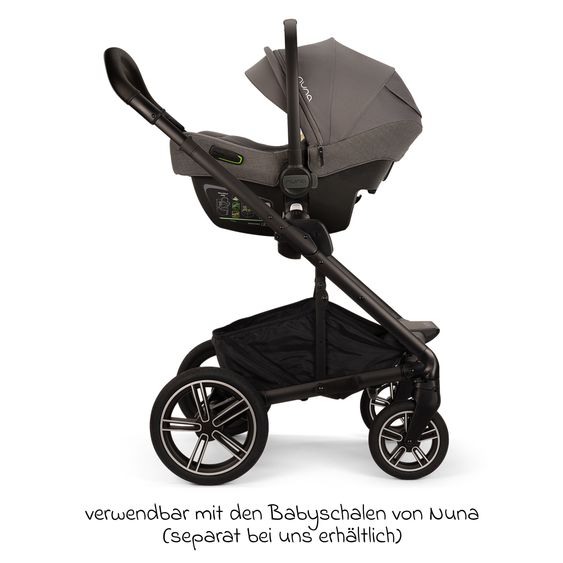 Nuna 2in1 Kombi-Kinderwagen-Set MIXX next bis 22 kg mit Babywanne, Adapter, Kniedecke, Regenschutz & Spieltier - Thunder