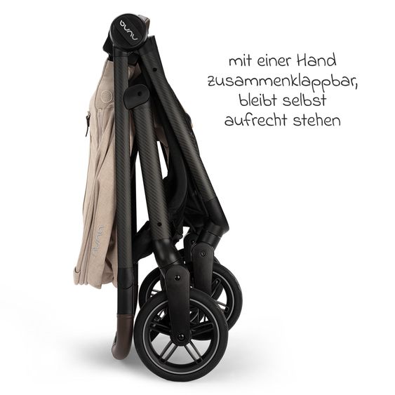 Nuna 2in1 Kombi-Kinderwagen-Set SWIV bis 22 kg mit Babywanne, Adapter, Transporttasche, Getränkehalter, Regenschutz & Spieltier - Biscotti