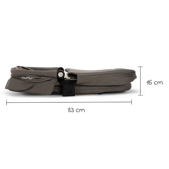 Nuna 2in1 Kombi-Kinderwagen-Set SWIV bis 22 kg mit Babywanne, Adapter, Transporttasche, Getränkehalter, Regenschutz & Spieltier - Granite