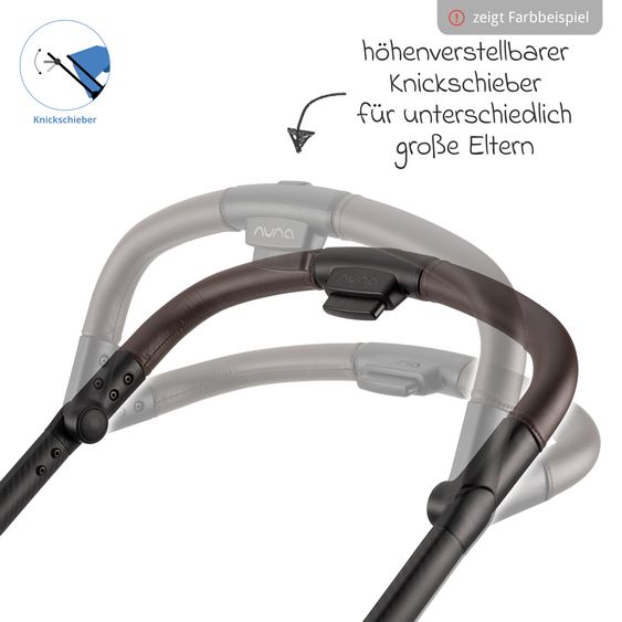 Nuna 2in1 Kombi-Kinderwagen-Set SWIV bis 22 kg mit Babywanne, Adapter, Transporttasche, Getränkehalter, Regenschutz & Spieltier - Thunder