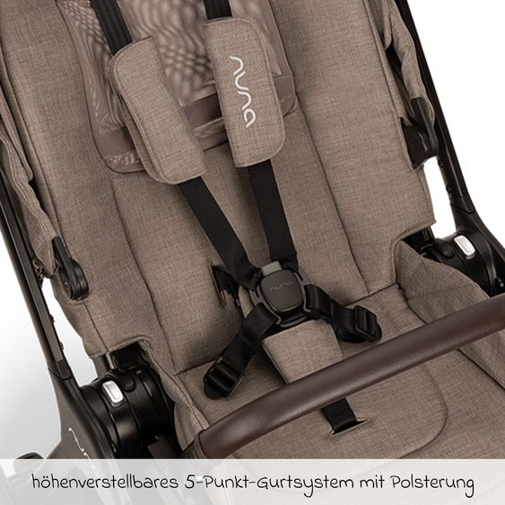 Nuna 2in1 Kombi-Kinderwagen-Set Triv Lx All-in-One-Set bis 22 kg mit Baybwanne, Teleskopschieber, Regenschutz, Adapter, Fußsack & Handschuhe - Cedar