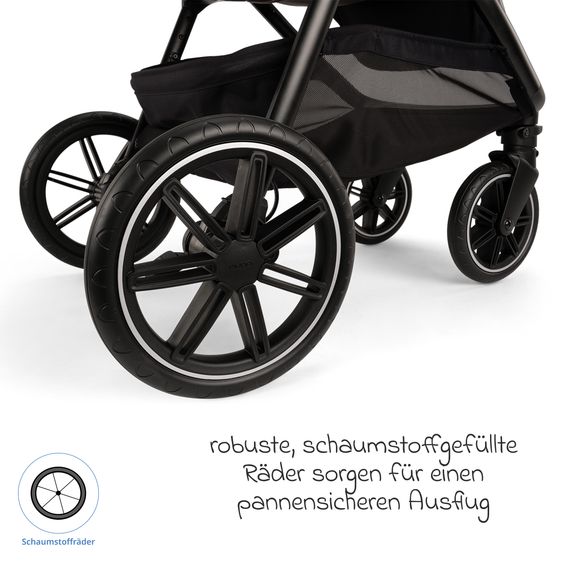 Nuna 2in1 Kombi-Kinderwagen-Set Triv Lx All-in-One-Set bis 22 kg mit Baybwanne, Teleskopschieber, Regenschutz, Adapter, Fußsack & Handschuhe - Cedar