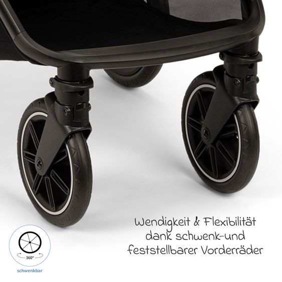 Nuna 2in1 Kombi-Kinderwagen-Set Triv Lx All-in-One-Set bis 22 kg mit Baybwanne, Teleskopschieber, Regenschutz, Adapter, Fußsack & Handschuhe - Cedar