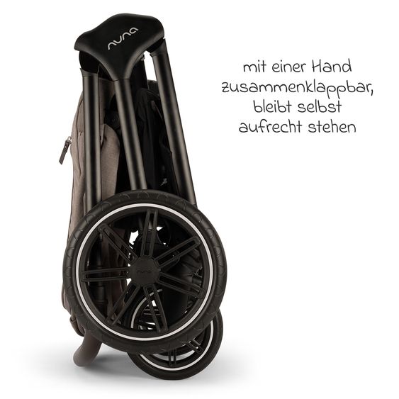 Nuna 2in1 Kombi-Kinderwagen-Set Triv Lx All-in-One-Set bis 22 kg mit Baybwanne, Teleskopschieber, Regenschutz, Adapter, Fußsack & Handschuhe - Cedar