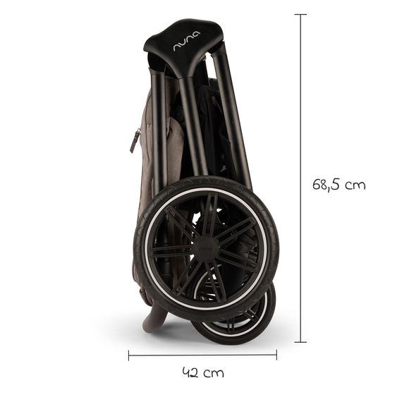 Nuna 2in1 Kombi-Kinderwagen-Set Triv Lx All-in-One-Set bis 22 kg mit Baybwanne, Teleskopschieber, Regenschutz, Adapter, Fußsack & Handschuhe - Cedar