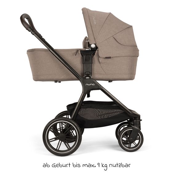 Nuna 2in1 Kombi-Kinderwagen-Set Triv Lx All-in-One-Set bis 22 kg mit Baybwanne, Teleskopschieber, Regenschutz, Adapter, Fußsack & Handschuhe - Cedar