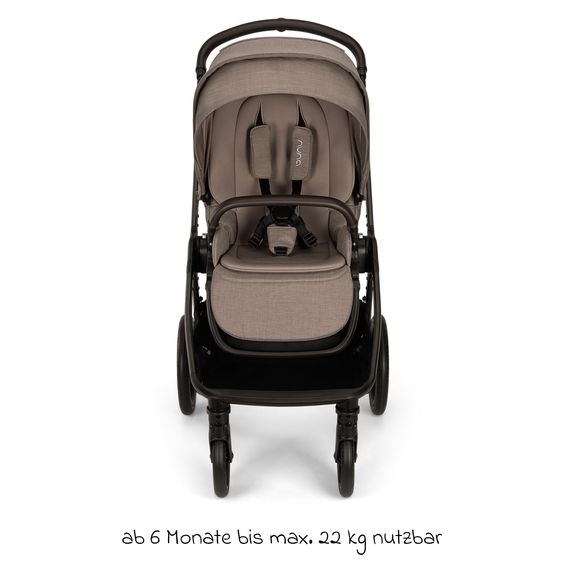 Nuna 2in1 Kombi-Kinderwagen-Set Triv Lx All-in-One-Set bis 22 kg mit Baybwanne, Teleskopschieber, Regenschutz, Adapter, Fußsack & Handschuhe - Cedar