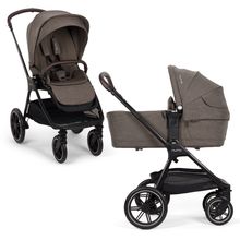 2in1 Kombi-Kinderwagen-Set Triv Lx All-in-One-Set bis 22 kg mit Baybwanne, Teleskopschieber, Regenschutz, Adapter, Fußsack & Handschuhe - Chestnut