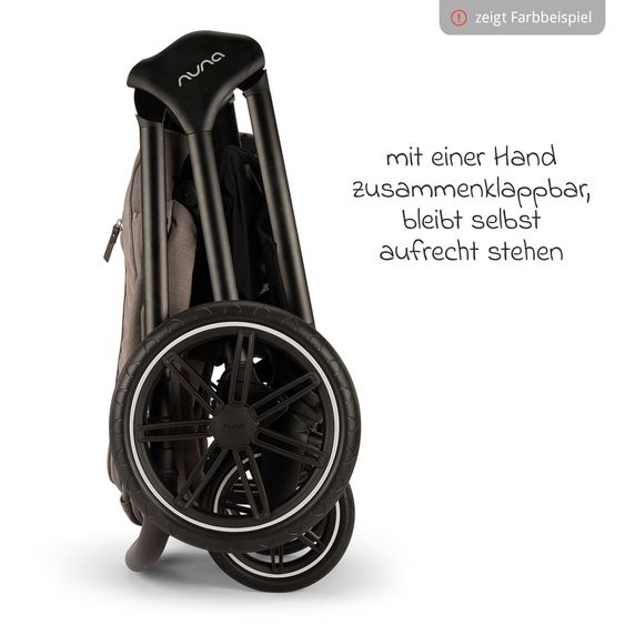 Nuna 2in1 Kombi-Kinderwagen-Set Triv Lx All-in-One-Set bis 22 kg mit Baybwanne, Teleskopschieber, Regenschutz, Adapter, Fußsack & Handschuhe - Chestnut