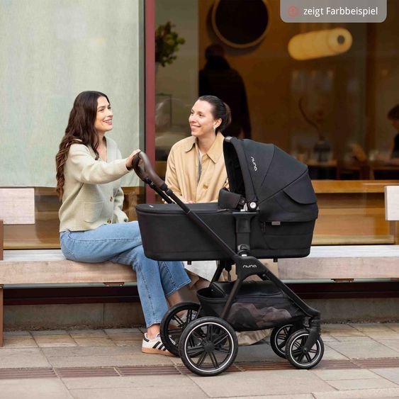 Nuna 2in1 Kombi-Kinderwagen-Set Triv Lx All-in-One-Set bis 22 kg mit Baybwanne, Teleskopschieber, Regenschutz, Adapter, Fußsack & Handschuhe - Chestnut
