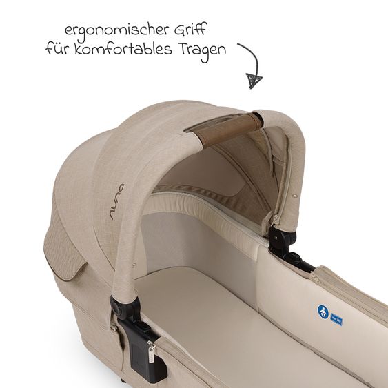 Nuna 2in1 Kombi-Kinderwagen-Set Triv Lx All-in-One-Set bis 22 kg mit Baybwanne, Teleskopschieber, Regenschutz, Adapter, Fußsack & Handschuhe - Cosmopolitan