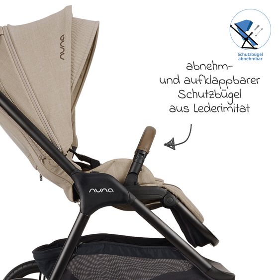Nuna 2in1 Kombi-Kinderwagen-Set Triv Lx All-in-One-Set bis 22 kg mit Baybwanne, Teleskopschieber, Regenschutz, Adapter, Fußsack & Handschuhe - Cosmopolitan