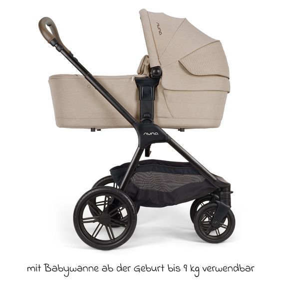 Nuna 2in1 Kombi-Kinderwagen-Set Triv Lx All-in-One-Set bis 22 kg mit Baybwanne, Teleskopschieber, Regenschutz, Adapter, Fußsack & Handschuhe - Cosmopolitan