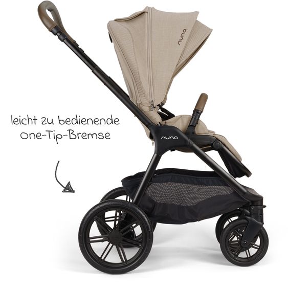 Nuna 2in1 Kombi-Kinderwagen-Set Triv Lx All-in-One-Set bis 22 kg mit Baybwanne, Teleskopschieber, Regenschutz, Adapter, Fußsack & Handschuhe - Cosmopolitan