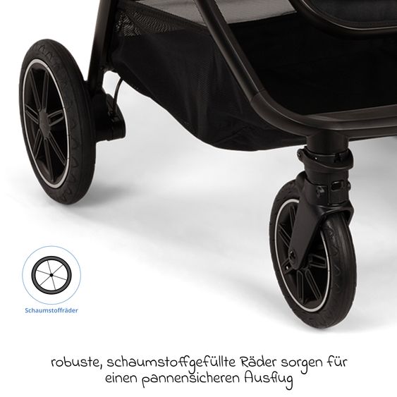 Nuna 2in1 Kombi-Kinderwagen-Set TRIV next bis 22 kg mit Babywanne, Adapter, Regenschutz & Spieltier - Biscotti