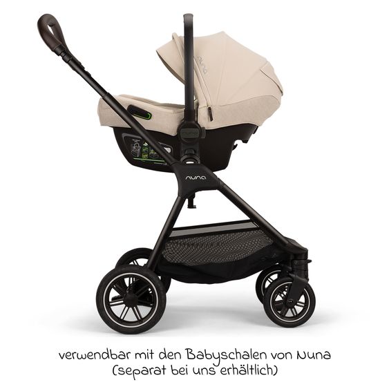 Nuna 2in1 Kombi-Kinderwagen-Set TRIV next bis 22 kg mit Babywanne, Adapter, Regenschutz & Spieltier - Biscotti