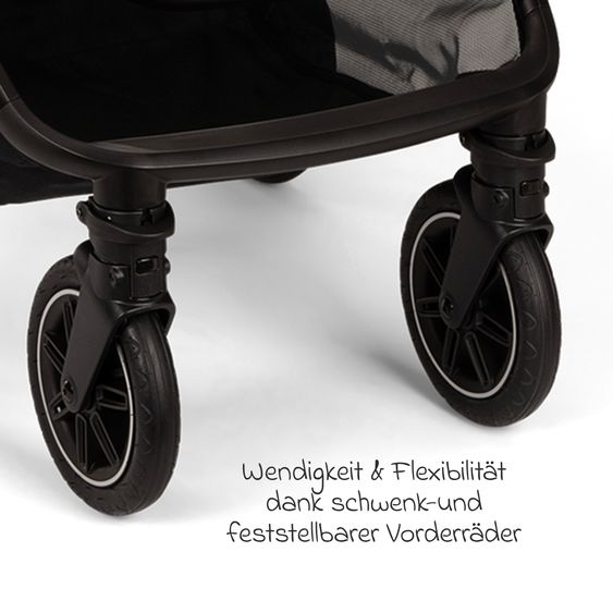 Nuna 2in1 Kombi-Kinderwagen-Set TRIV next bis 22 kg mit Babywanne, Adapter, Regenschutz & Spieltier - Biscotti