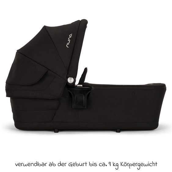Nuna 2in1 Kombi-Kinderwagen-Set TRIV next bis 22 kg mit Babywanne, Adapter, Regenschutz & Spieltier - Caviar