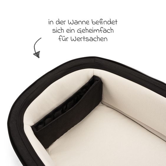 Nuna 2in1 Kombi-Kinderwagen-Set TRIV next bis 22 kg mit Babywanne, Adapter, Regenschutz & Spieltier - Caviar