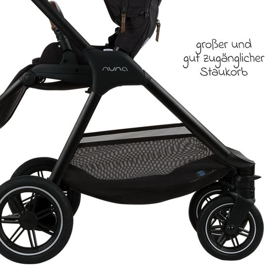 Nuna 2in1 Kombi-Kinderwagen-Set TRIV next bis 22 kg mit Babywanne, Adapter, Regenschutz & Spieltier - Caviar