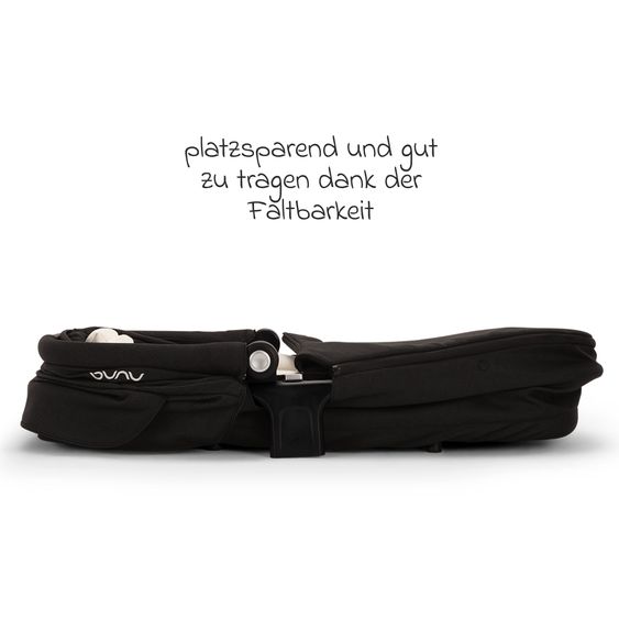 Nuna 2in1 Kombi-Kinderwagen-Set TRIV next bis 22 kg mit Babywanne, Adapter, Regenschutz & Spieltier - Caviar