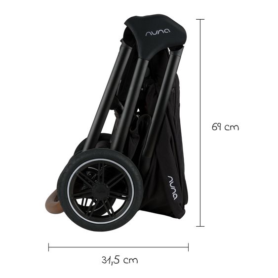 Nuna 2in1 Kombi-Kinderwagen-Set TRIV next bis 22 kg mit Babywanne, Adapter, Regenschutz & Spieltier - Caviar