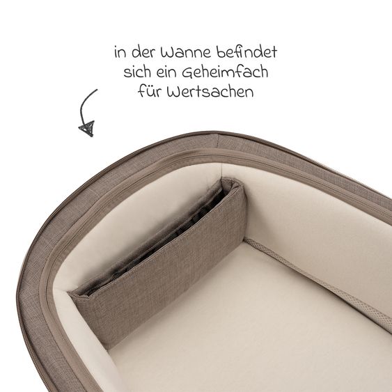 Nuna 2in1 Kombi-Kinderwagen-Set TRIV next bis 22 kg mit Babywanne, Adapter, Regenschutz & Spieltier - Cedar