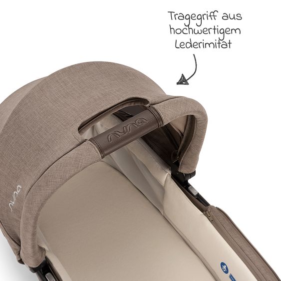 Nuna 2in1 Kombi-Kinderwagen-Set TRIV next bis 22 kg mit Babywanne, Adapter, Regenschutz & Spieltier - Cedar