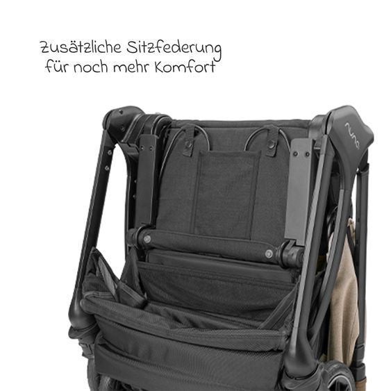 Nuna 2in1 Kombi-Kinderwagen-Set TRIV next bis 22 kg mit Babywanne, Adapter, Regenschutz & Spieltier - Cedar