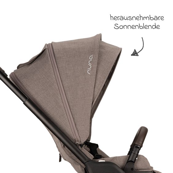 Nuna 2in1 Kombi-Kinderwagen-Set TRIV next bis 22 kg mit Babywanne, Adapter, Regenschutz & Spieltier - Cedar