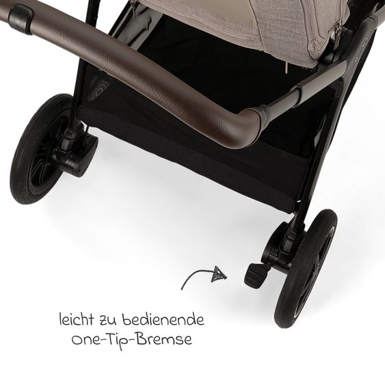 Nuna 2in1 Kombi-Kinderwagen-Set TRIV next bis 22 kg mit Babywanne, Adapter, Regenschutz & Spieltier - Cedar