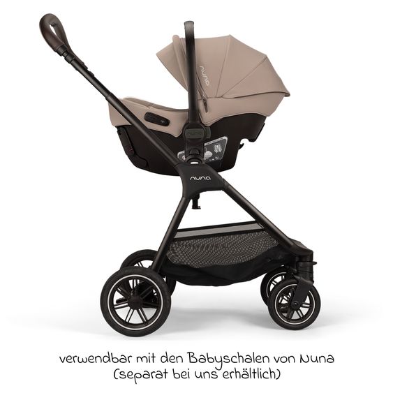 Nuna 2in1 Kombi-Kinderwagen-Set TRIV next bis 22 kg mit Babywanne, Adapter, Regenschutz & Spieltier - Cedar