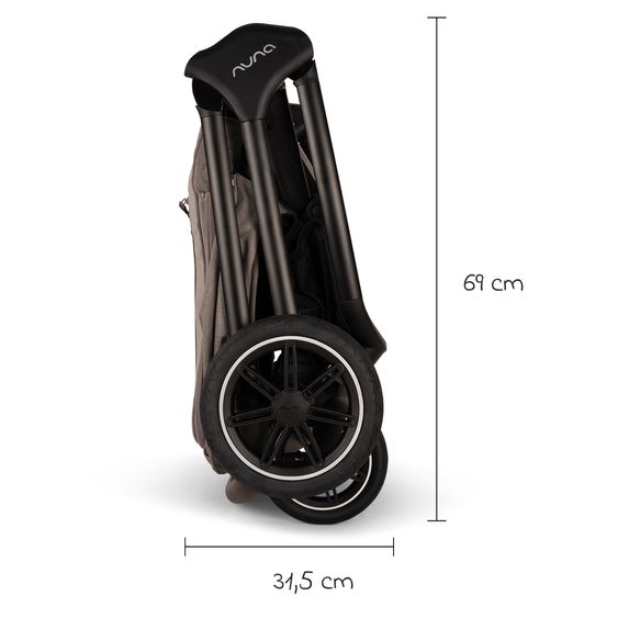 Nuna 2in1 Kombi-Kinderwagen-Set TRIV next bis 22 kg mit Babywanne, Adapter, Regenschutz & Spieltier - Cedar