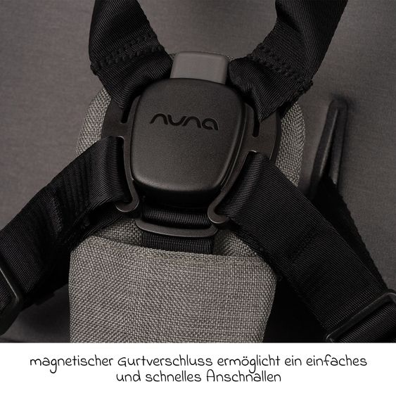 Nuna Set passeggino 2in1 TRIV next fino a 22 kg con navicella, adattatore, parapioggia e animale da gioco - Granito