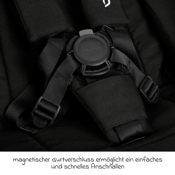 Nuna 2in1 Kombi-Kinderwagen-Set TRVL Lx bis 22 kg mit Babywanne, Tragetasche, Regenschutz & Spieltier - Caviar