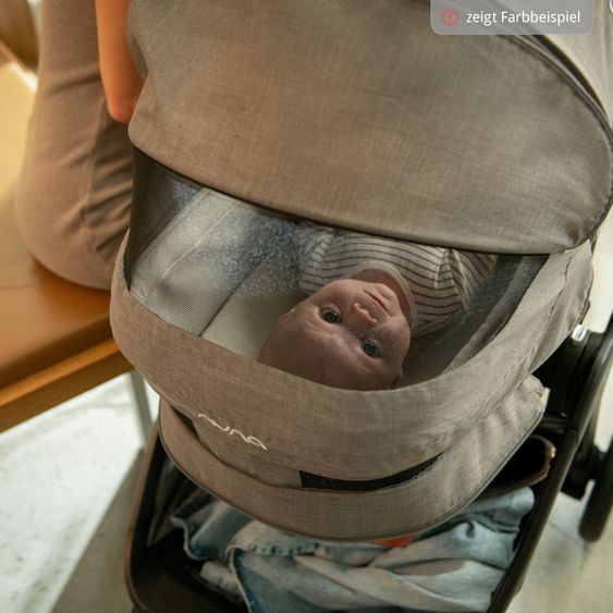 Nuna 2in1 Kombi-Kinderwagen-Set TRVL Lx bis 22 kg mit Babywanne, Tragetasche, Regenschutz & Spieltier - Cedar