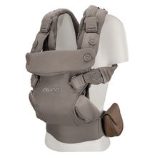 4in1 Babytrage CUDL Luxe für Neugeborene ab 3,5 kg bis 16 kg einsetzbar mit 4 Tragepositionen, Klickverschluss inkl. Zubehör - Pewter