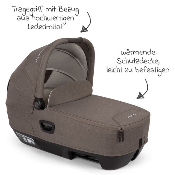 Nuna Navicella auto per neonati CARI next utilizzabile in auto e sul passeggino - Castagna