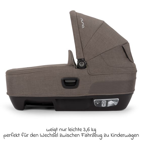 Nuna Navicella auto per neonati CARI next utilizzabile in auto e sul passeggino - Castagna