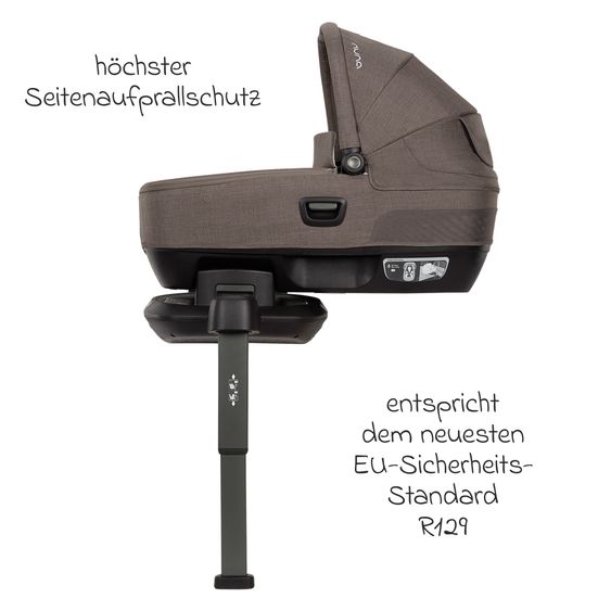 Nuna Navicella auto per neonati CARI next utilizzabile in auto e sul passeggino - Castagna