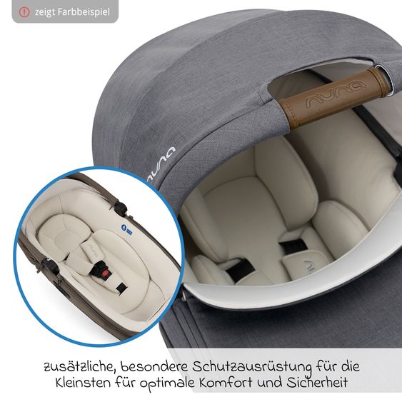 Nuna Navicella auto per neonati CARI next utilizzabile in auto e sul passeggino - Pistacchio