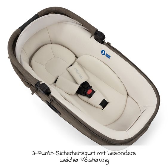 Nuna Navicella auto per neonati CARI next utilizzabile in auto e sul passeggino - Pistacchio